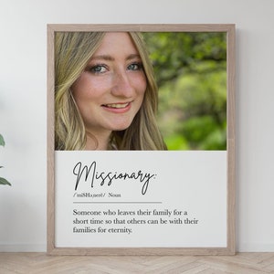8x10 Custom Missionary Definition Digital File - Missionary Noun Sign -Missionary Printable - Mission Farewell Decor -Digital Download Print