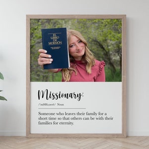 8x10 Custom Missionary Definition Digital File - Missionary Noun Sign -Missionary Printable - Mission Farewell Decor -Digital Download Print