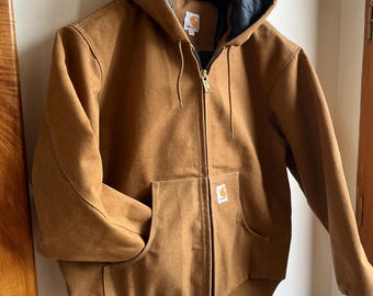 Vintage 1990s Carhartt Hooded Work Jacket / Workwear / Streetwear