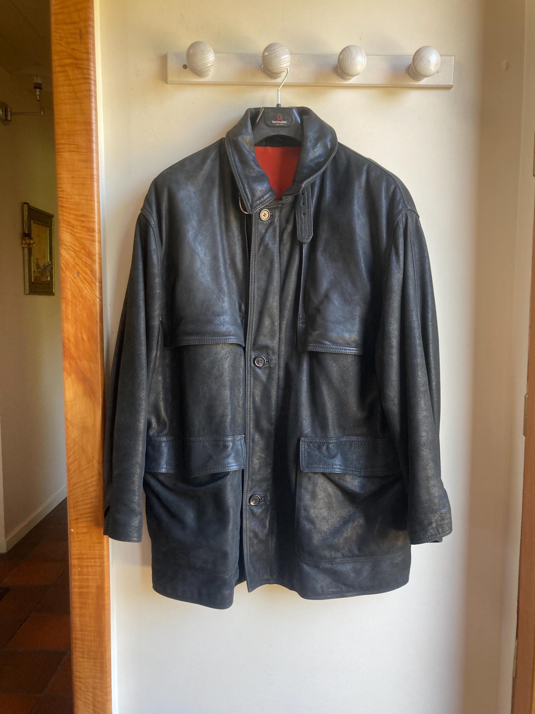 Ermenegildo Zegna Leather Jacket - Etsy