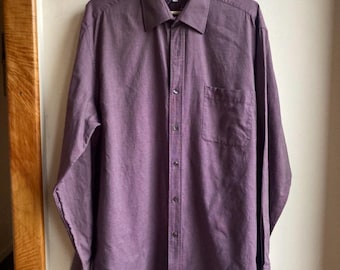 Yves Saint Laurent shirt, size 43, micro mauve gingham