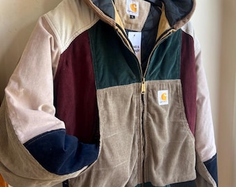 Sudadera con capucha Carhartt Reworked Velvet Patched, talla XS/S