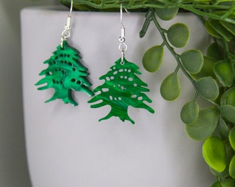 Lebanon Cedar Tree Earrings