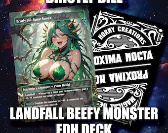 Waifu Verde Mono - Mazo de Comandante Proxy Personalizado / Bill el Cerebrito. Comandante Puntiaguda, Descarada y Aterrizante.