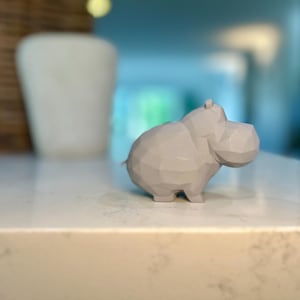 House Hippo Shelf Decor | Home Ornament | Unique Animal Decor | Modern Home Accent