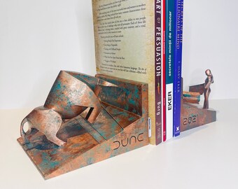 Sculpture serre-livres imprimée en 3D pour étagère, serre-livres décoratif personnalisé film sculpture Matador sur le thème des dunes