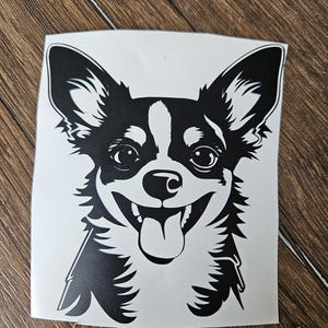 Mooie sticker - hondenkop Chihuahua