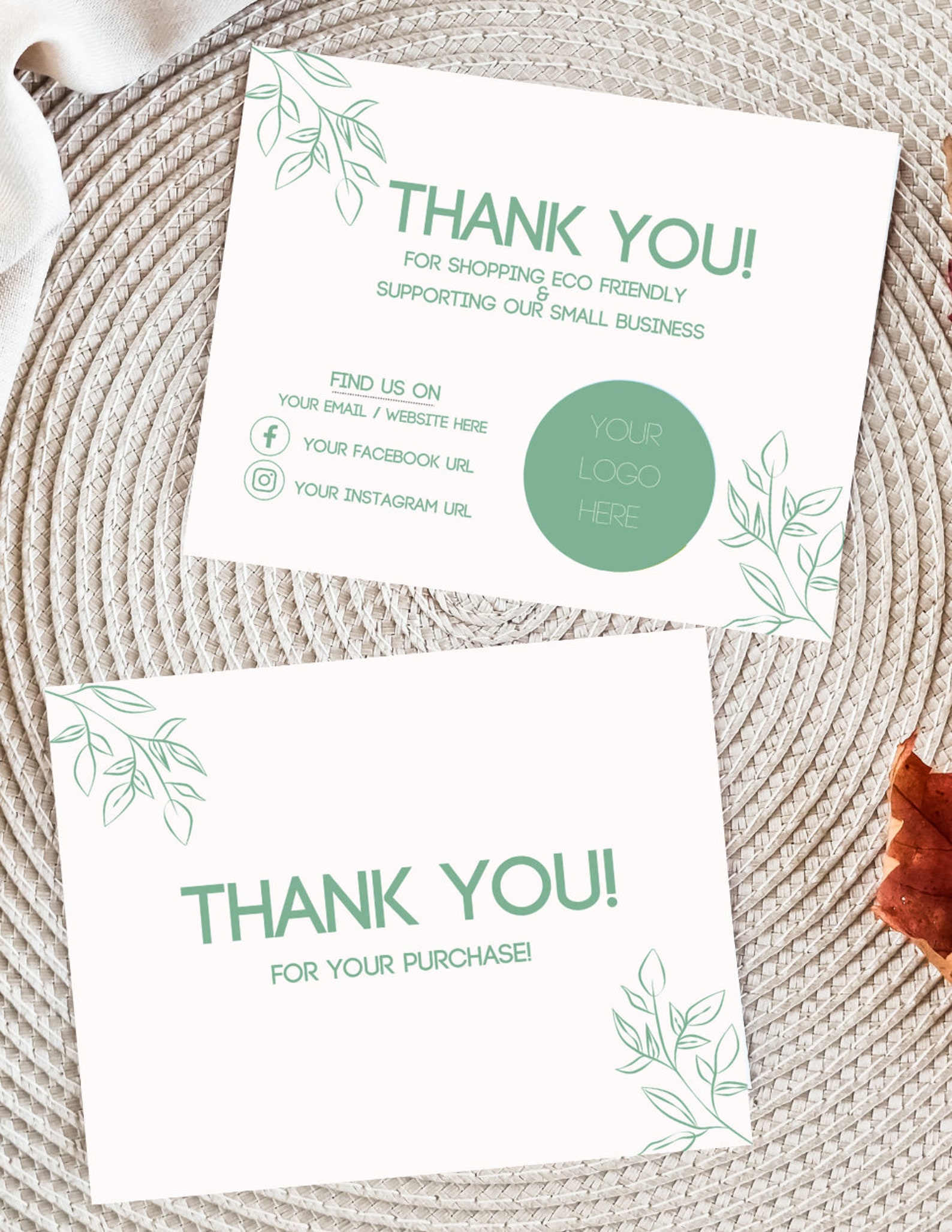 Small Business Thank You Card Printable Editable Customer - Etsy