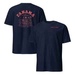 Panama Surf Shirt - Retro Surf Tee - Beach Vibes T-shirt - Unisex Organic Cotton Tee for Men & Women - Surf Trip Inspired Gift