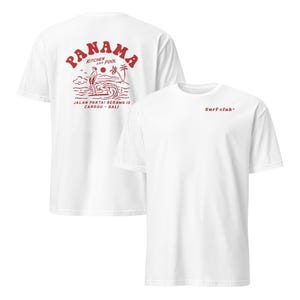 Panama Surf Shirt - Retro Surf Tee - Beach Vibes T-shirt - Unisex Organic Cotton Tee for Men & Women - Surf Trip Inspired Gift