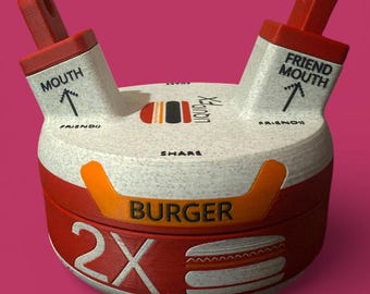 Sci-Fi Cheeseburger Storage Container – Futuristic Gamer Desk Prop, Secret Box