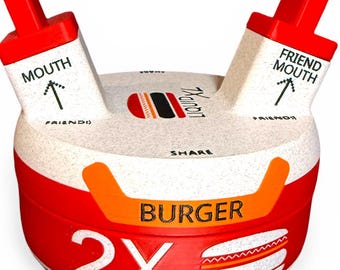 Marathon Game Inspired Drinkable Cheeseburger Prop – Novelty Storage Container – Burger Desk Decor – Fan Collectible - Bungie