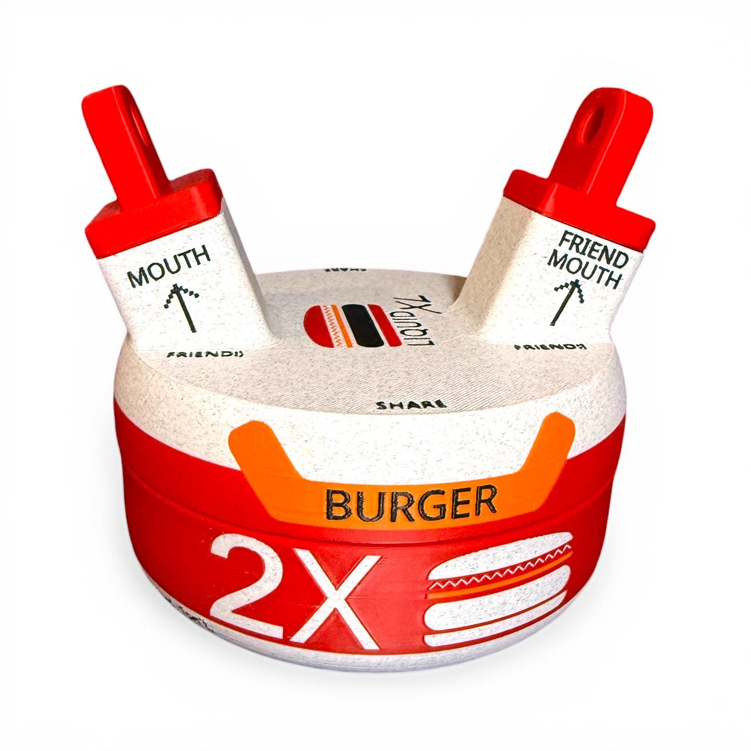 Marathon Game Inspired Drinkable Cheeseburger Prop – Novelty