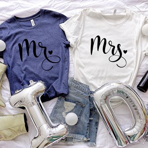 Mr. & Mrs. Couple Shirt, Couple Outfit, His and Hers Bestseller, Couple Tee, Trend Tee, Shirt With Sayings, Honeymoon Shirt, Wedding Shirt