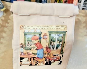 Mary Engelbreit Thick Canvas Lunch Bag LUNCHBOX Tote Velco Closure New Unused