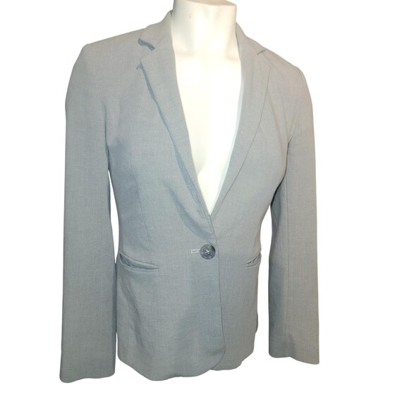 EXPRESS Light Heather Gray Single Button Blazer J… - image 15