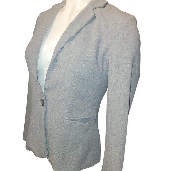 EXPRESS Light Heather Gray Single Button Blazer J… - image 1