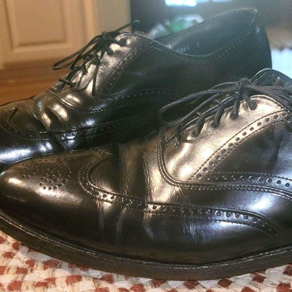 bostonian classic dress shoes Bostonian Black Leather Oxford Mens Shoes Wingtip Design Brogue Retro  Classic 11