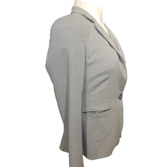 EXPRESS Light Heather Gray Single Button Blazer J… - image 13