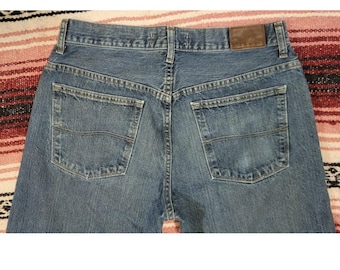 Lee Dungaree Regular Fit Straight Leg Jeans Mens 32W X 30L Blue Denim Cotton VTG