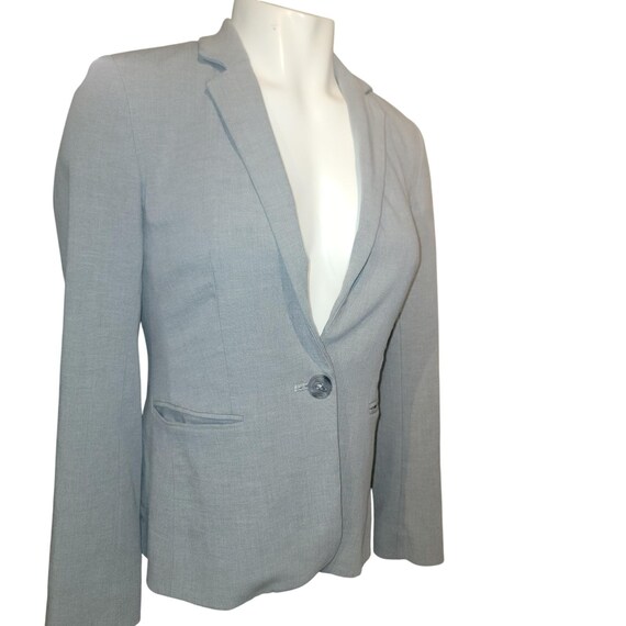 EXPRESS Light Heather Gray Single Button Blazer J… - image 8
