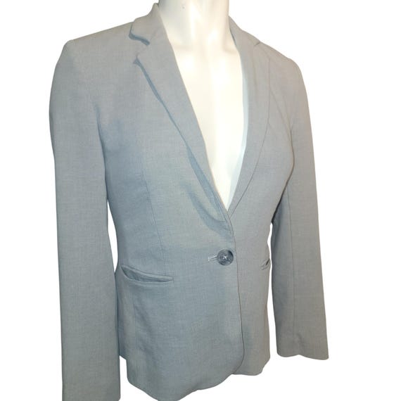 EXPRESS Light Heather Gray Single Button Blazer J… - image 2
