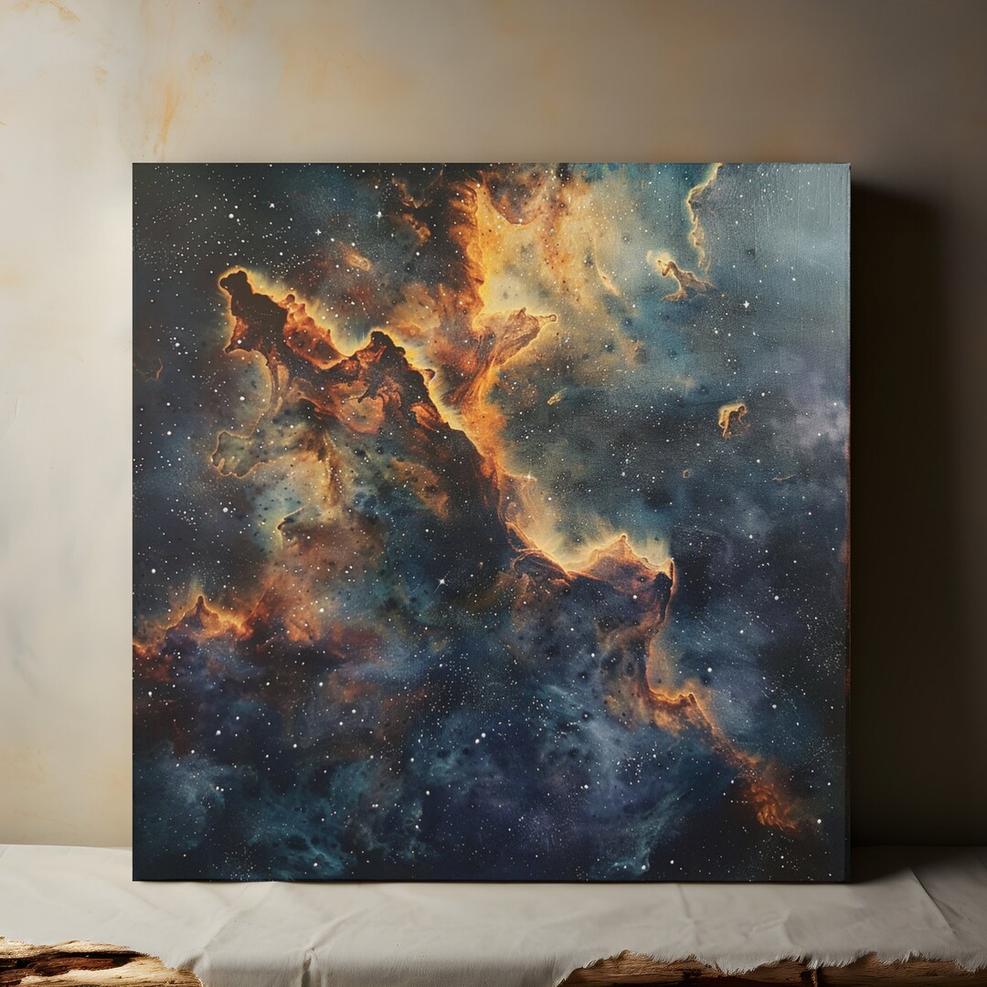 Nebula Canvas Wall Art, Space Print, Universe Art, Cosmic Decor, Ready ...