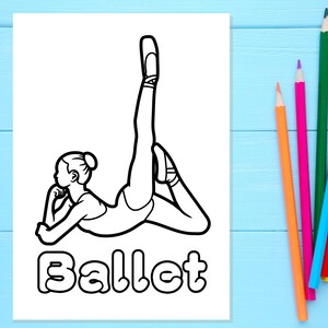 Pagine da colorare per bambini di danza classica Pacchetto da colorare digitale a tema di 31 pagine, libro da colorare stampabile della ballerina, fogli a download istantaneo immagine 3
