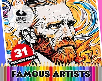 Famous Artists Coloring Book: 31 Art Masterpieces (PDF Download)