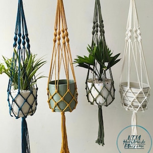 Macrame Plant Hanger: Minimalist Boho Decor, Cotton Cord