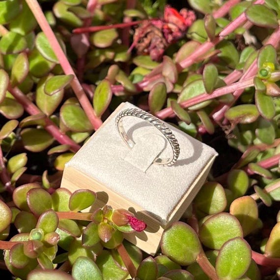 Vintage Sterling silver stackable ring size 10 - image 1