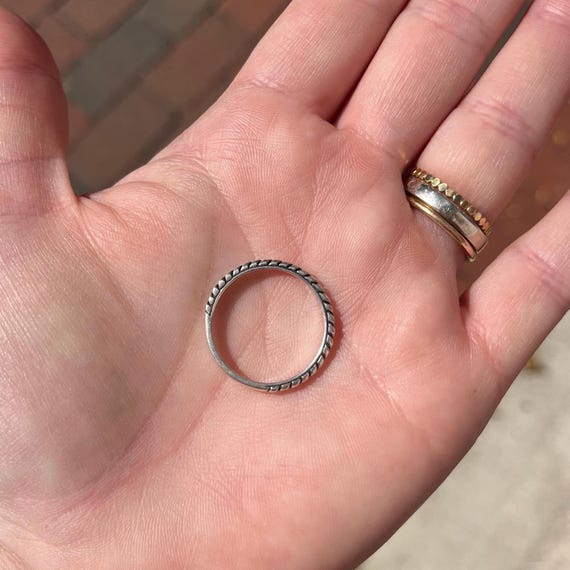 Vintage Sterling silver stackable ring size 10 - image 3