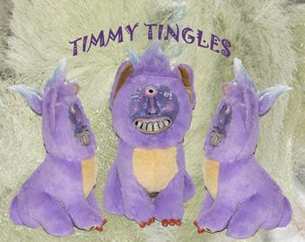 Timmy Tingles, pelúcia estranha, bicho de pelúcia estranho, alienígena, arte