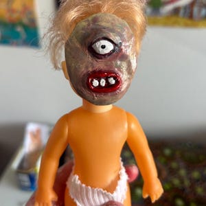 WEIRD ALIEN CREATURE upcycled alien art doll