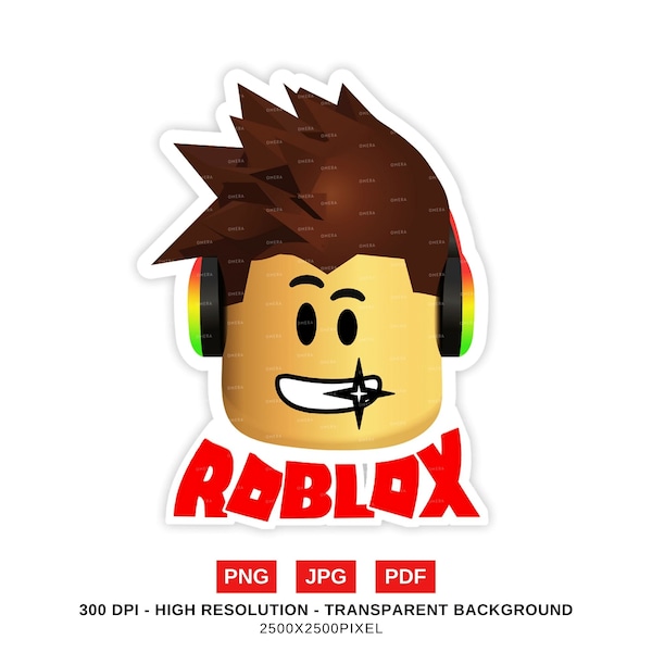 The Roblox PNG Roblox character, These files are great for making vinyl stickers, decals, stencils, cutouts, patterns or t-shirt designs etc