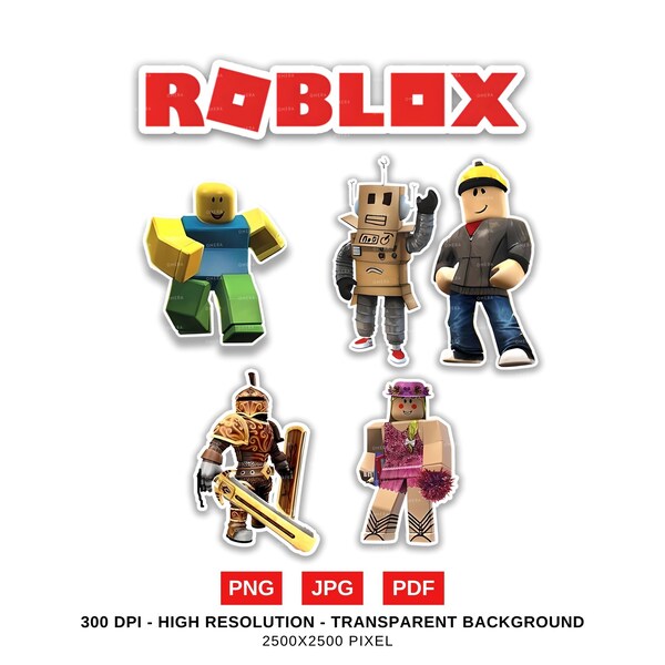 The Roblox PNG Roblox character, These files are great for making vinyl stickers, decals, stencils, cutouts, patterns or t-shirt designs etc