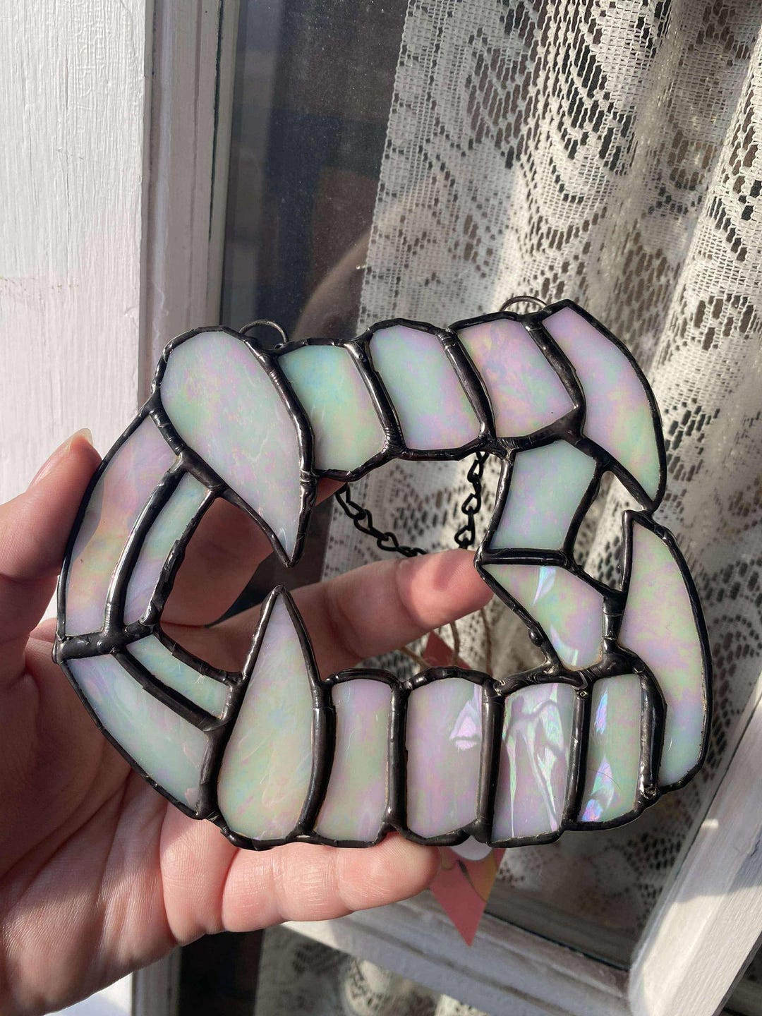 Iridescent Stained Glass Vampire Teeth Ready to Ship - Etsy