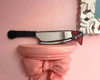 Cuchillo de vidrio de colores / Espejo de cuchillo / Decoración de Halloween