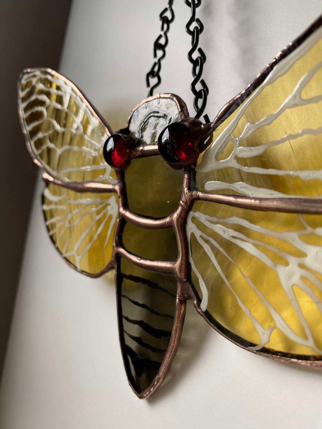 Made to Order Handcrafted Stained Glass 17 Year Cicada - Unique Insect ...