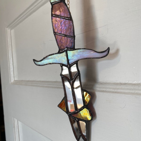 Stained Glass Sword | Suncatcher or Wall Hanging | Mirror | Made to Order