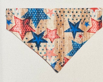 Red And Blue Stars | Pet bandannas