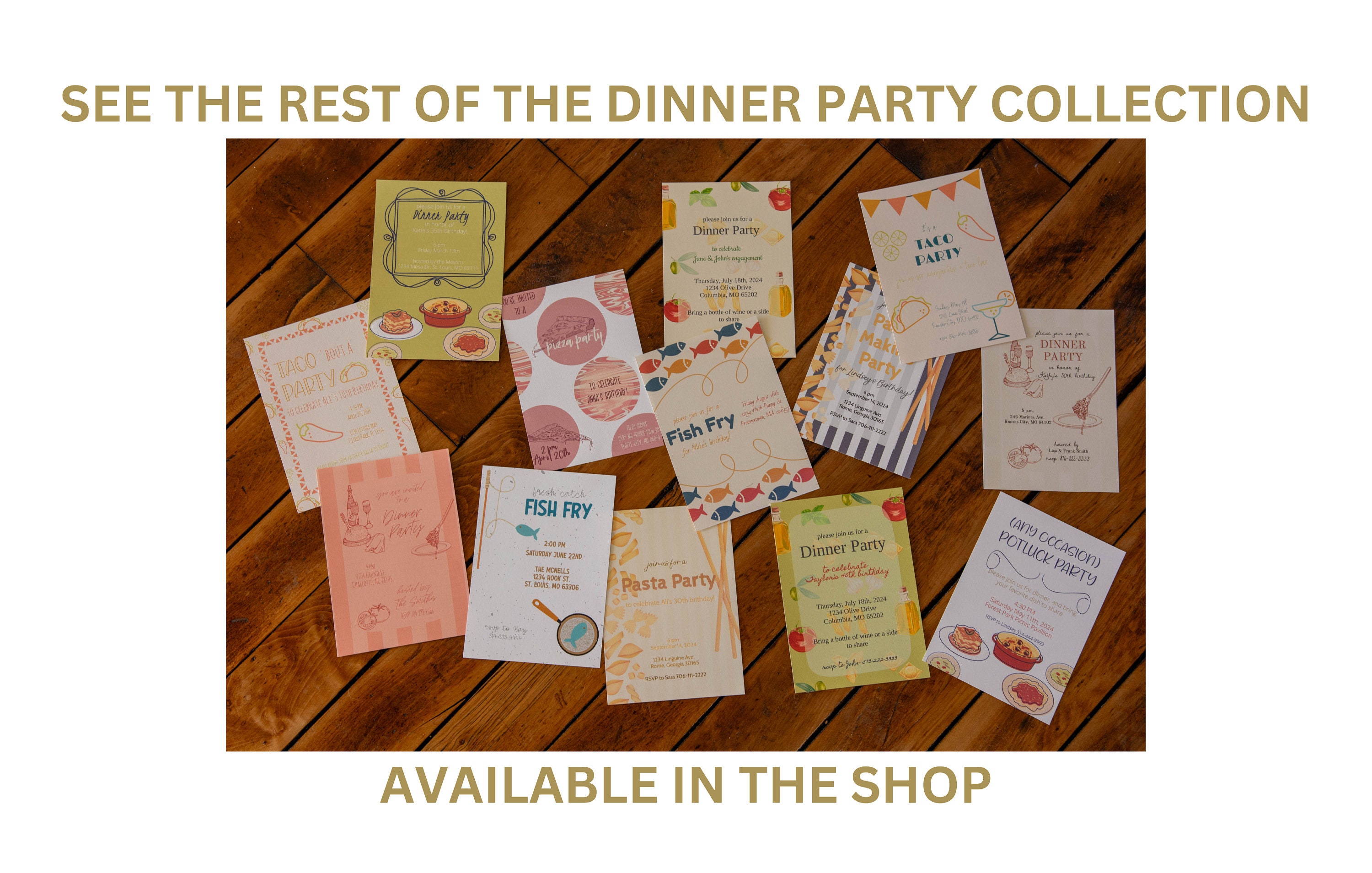 Editable, Printable Dinner Invitation, Italian, Mediterranean, Pasta ...