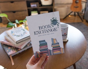 Book Exchange Invitation, Book Swap Event Invitation, Editable and Printable, Instant Download