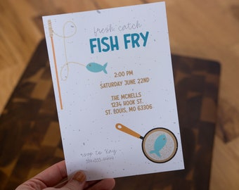Fish Fry Invitation, Editable and Printable