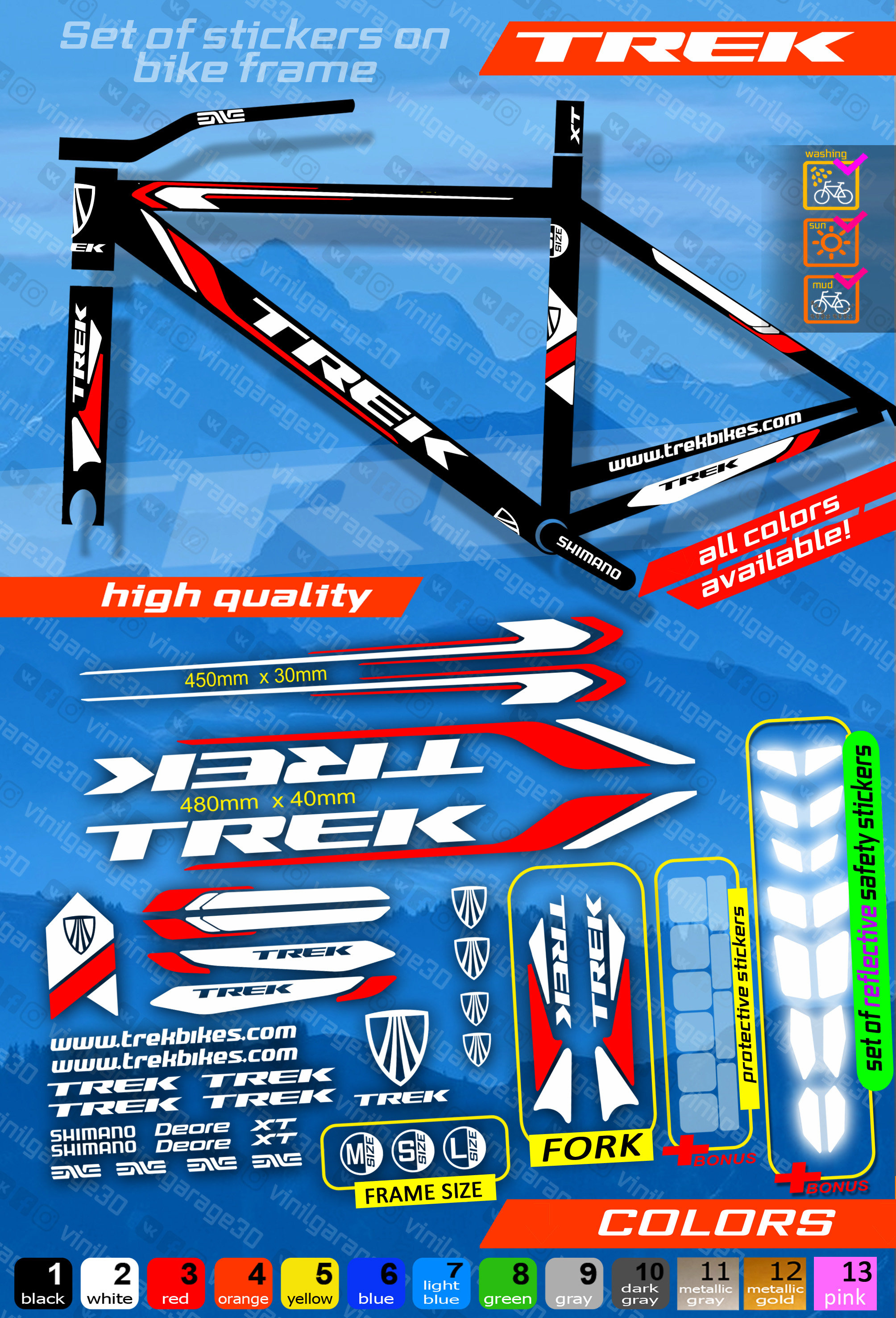 Trek bike stickers sale