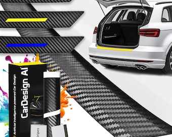 Carbon fiber/transparent loading sill protector suitable for Audi A4 B8 2007-2015 and S4/RS4 (5-door, sedan) paint protection film for bumper and trunk