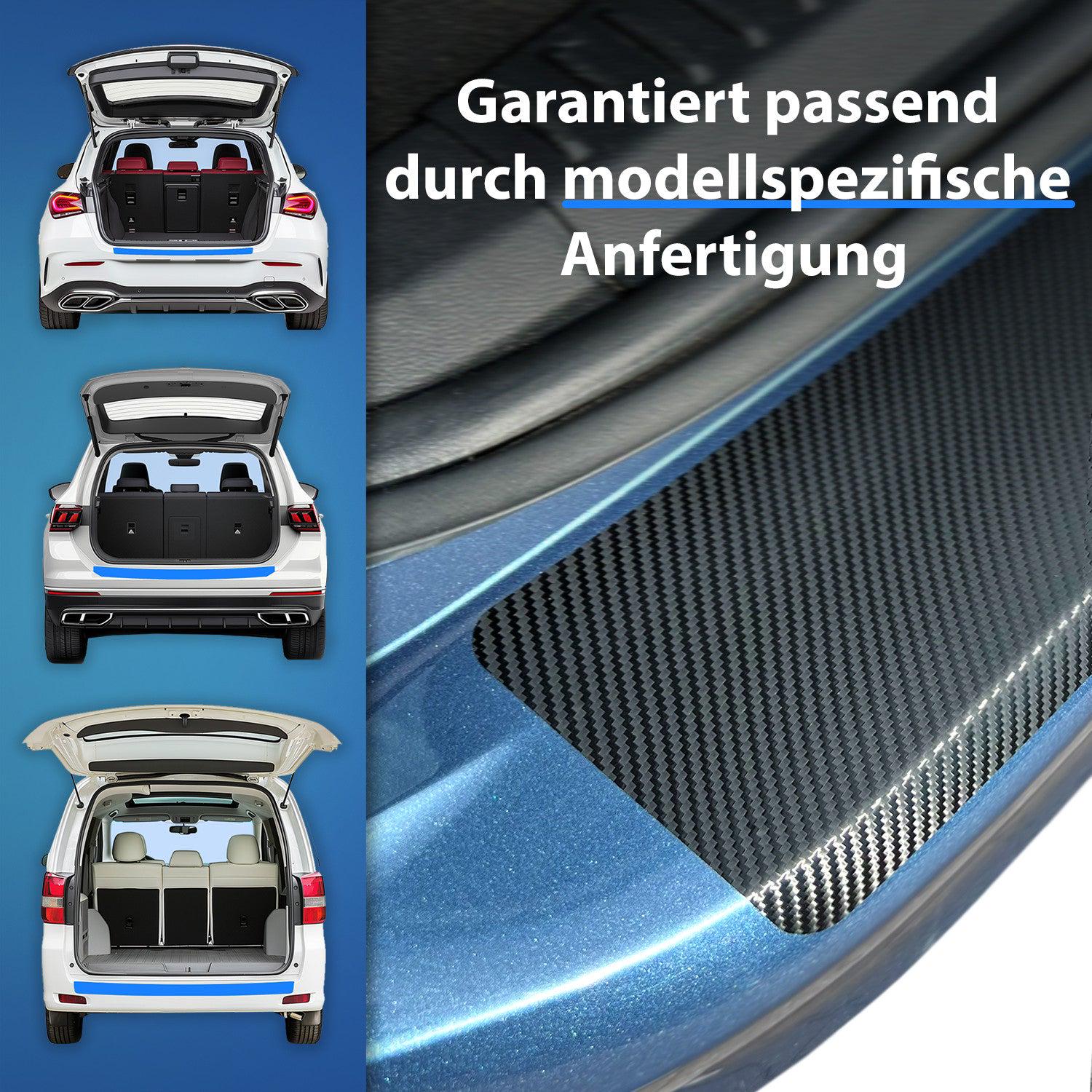 Carbon Look Stainless Steel Load Sill Protection For VW Caddy IV (from 2015)