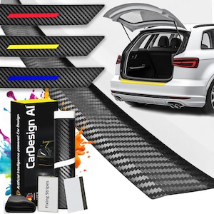 Laaddrempelbescherming carbon / transparant voor Audi Q3 F3 2018-2025 en RS (5-deurs, SUV) lakbeschermingsfolie bumper kofferbak