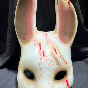 Unpainted Black Bunny Mask: 3D Printed Cosplay (The Huntress)
