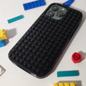 Lego Compatible iPhone Case - Durable - Multiple Colors - Modular - Protective - Real Studs - Lego Gifts - iPhone 11 12 13 14 15 SE Plus Pro